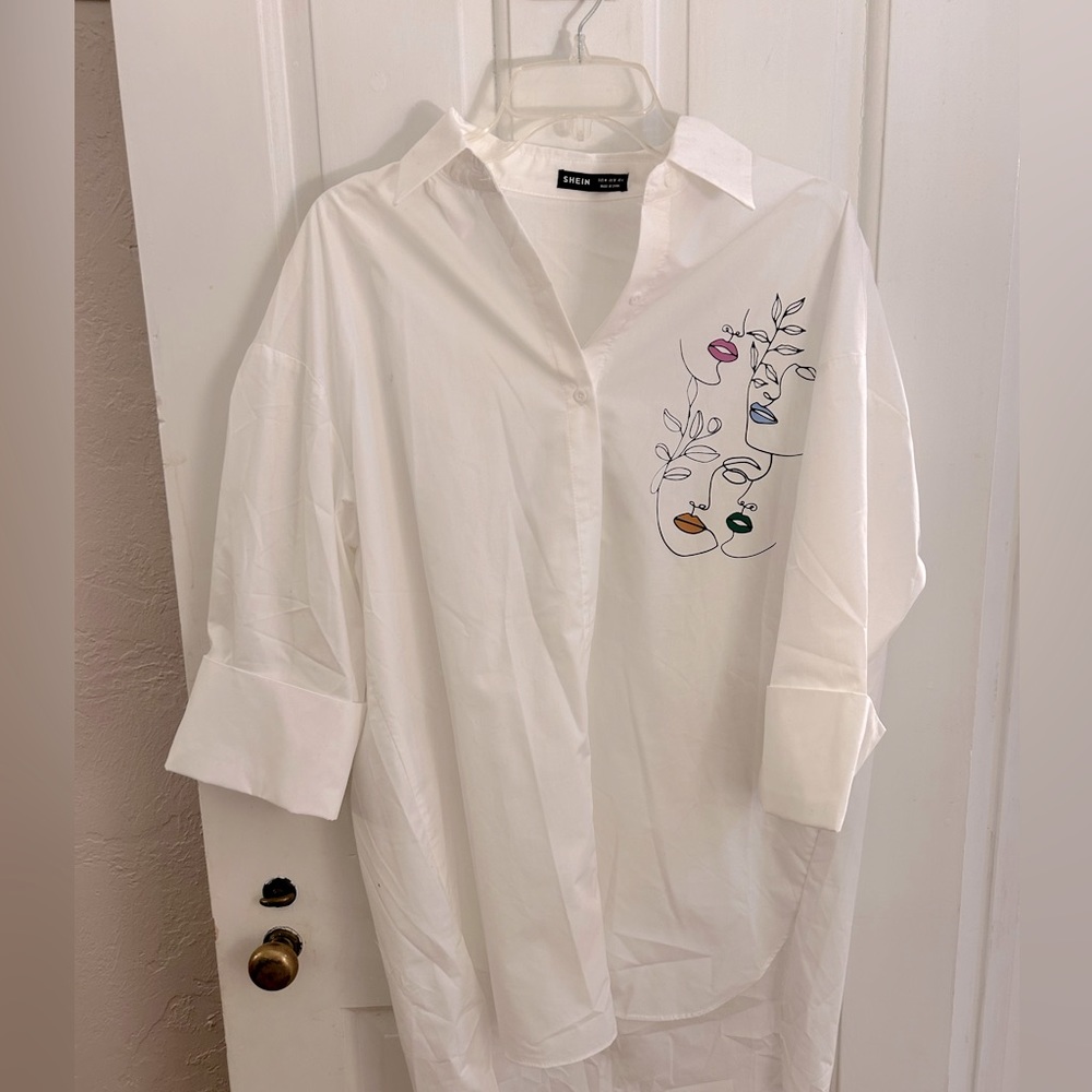 Graphic Button Down Shirt